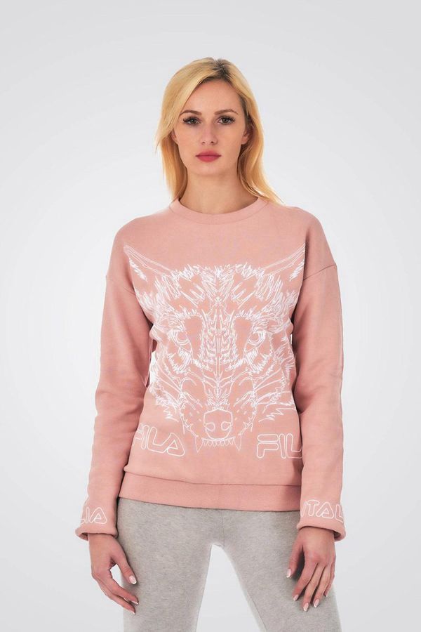 Sudaderas Fila Mujer Rosas - Halpern Flocked Outline Wolf - España 054276WZA